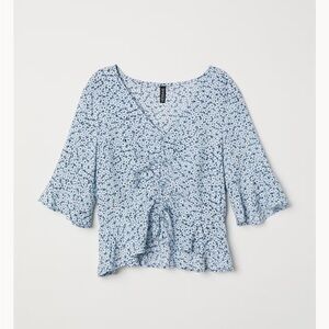 Divided H&M blue floral top